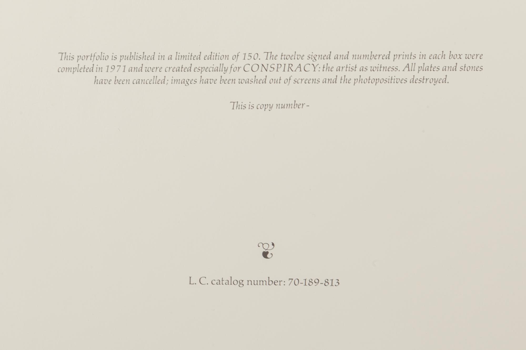 Conspiracy Portfolio (complete set of 12 prints with linen portfolio case)