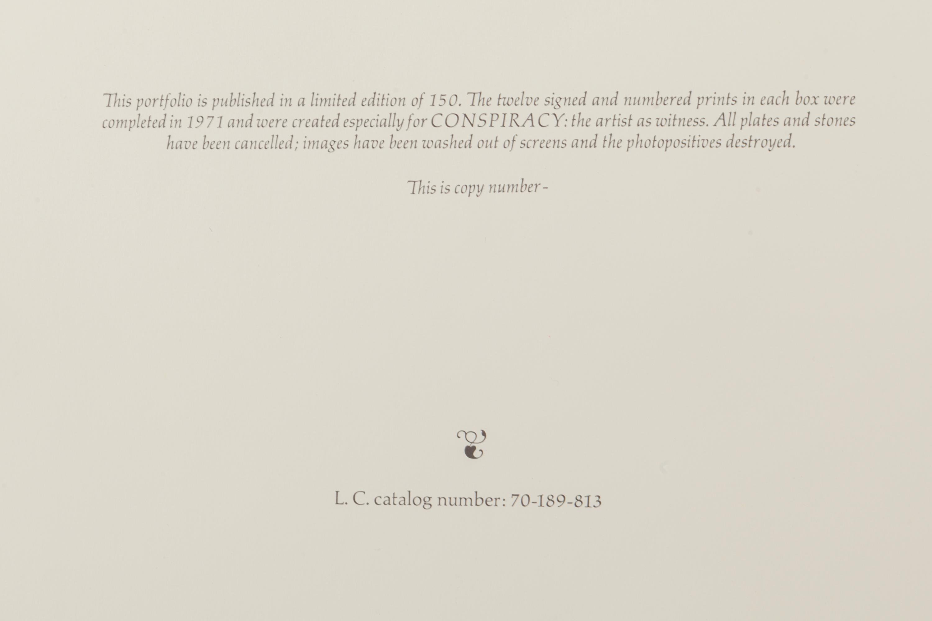Conspiracy Portfolio (complete set of 12 prints with linen portfolio case)