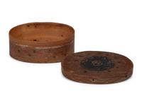 A Paint-Decorated Two-Finger Lidded Box