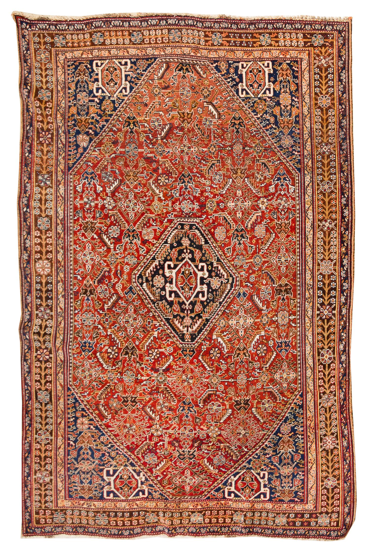 A Qashqai Wool Rug 8 feet 2 inches x 5 feet 1 inch. — CIRCA 1900