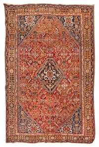 A Qashqai Wool Rug 8 feet 2 inches x 5 feet 1 inch. — CIRCA 1900