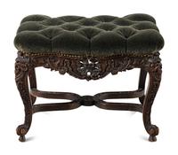 A Régence Carved Oak Stool