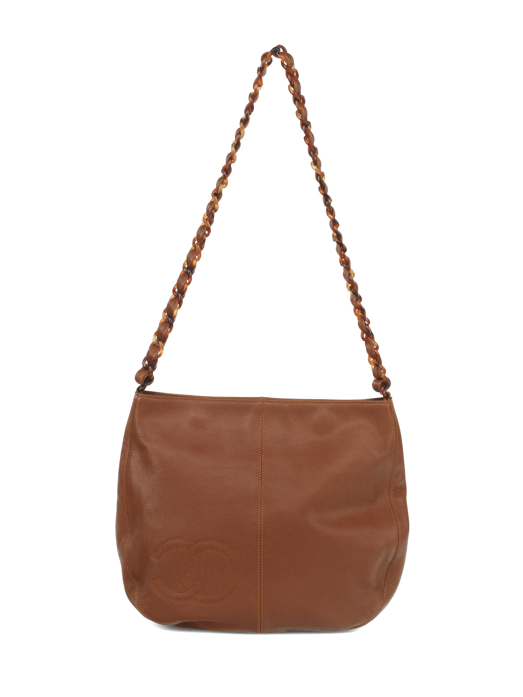 Chanel Crossbody Bag With Faux Tortoise Chain