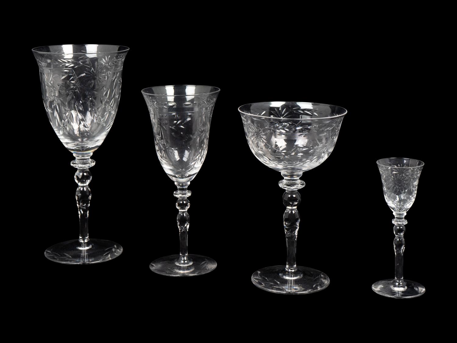 An American Cut-Glass Part Stemware Service — FIRST HALF 20TH CENTURY