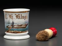 A Barge Tender's Porcelain Occupational Shaving Mug