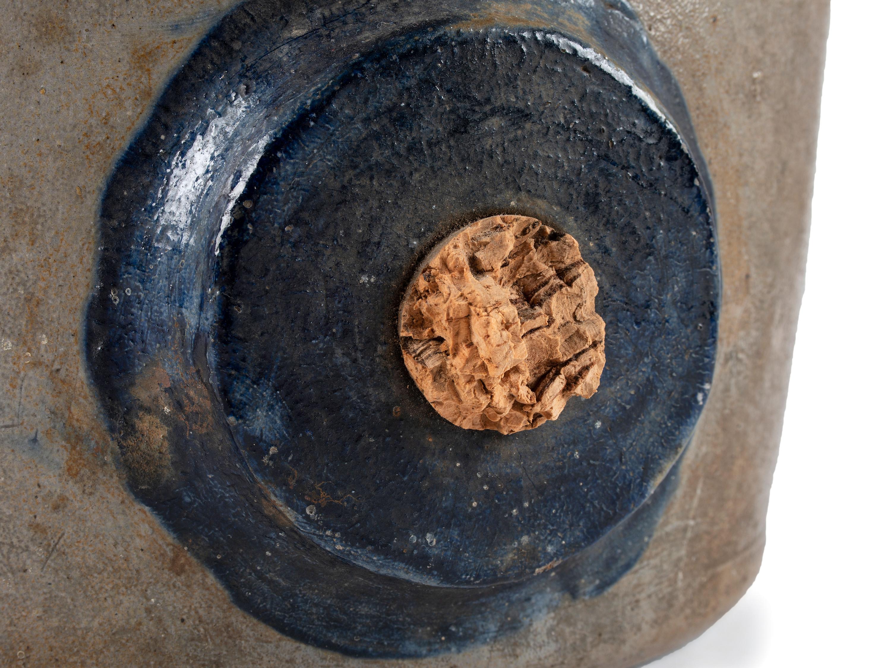 An Ohio Cobalt Decorated Stoneware Cooler