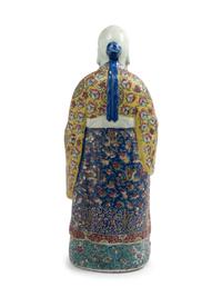 A Large Famille Rose Porcelain Figure of Shoulao
