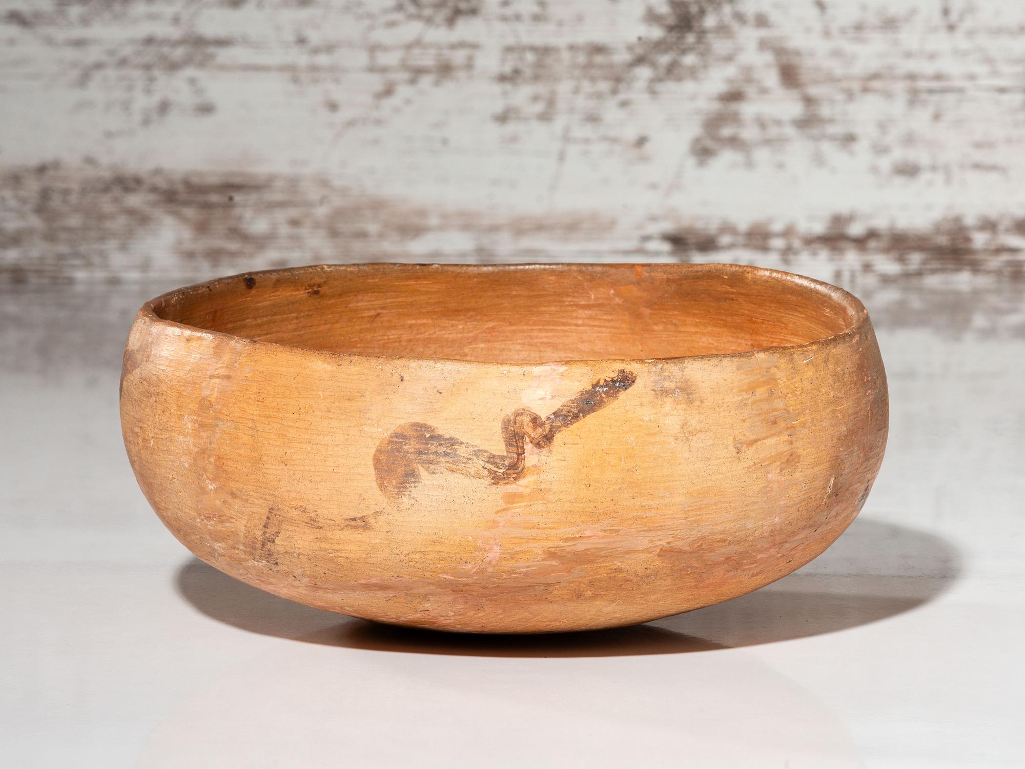 Ancestral Pueblo, White Mountain Redware Pottery Bowl