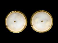 A Pair of Frosted Glass Plafonniers