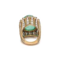 BICOLOR GOLD, EMERALD, AND DIAMOND RING