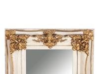 A Contemporary Painted and Parcel Gilt Mirror