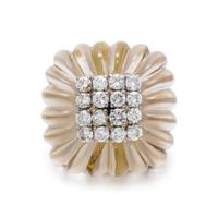 ROCK CRYSTAL AND DIAMOND RING