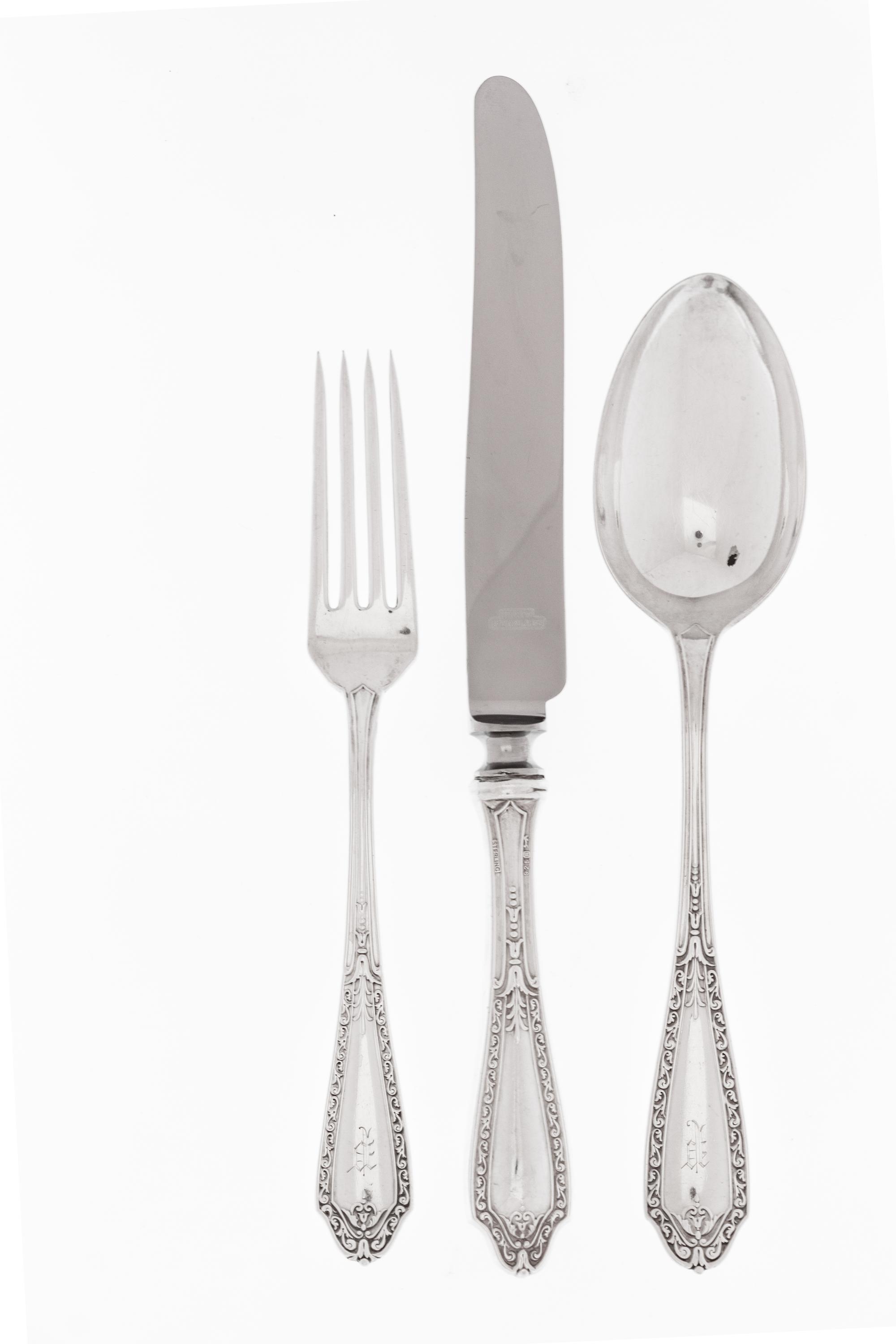 An American Silver Flatware Service