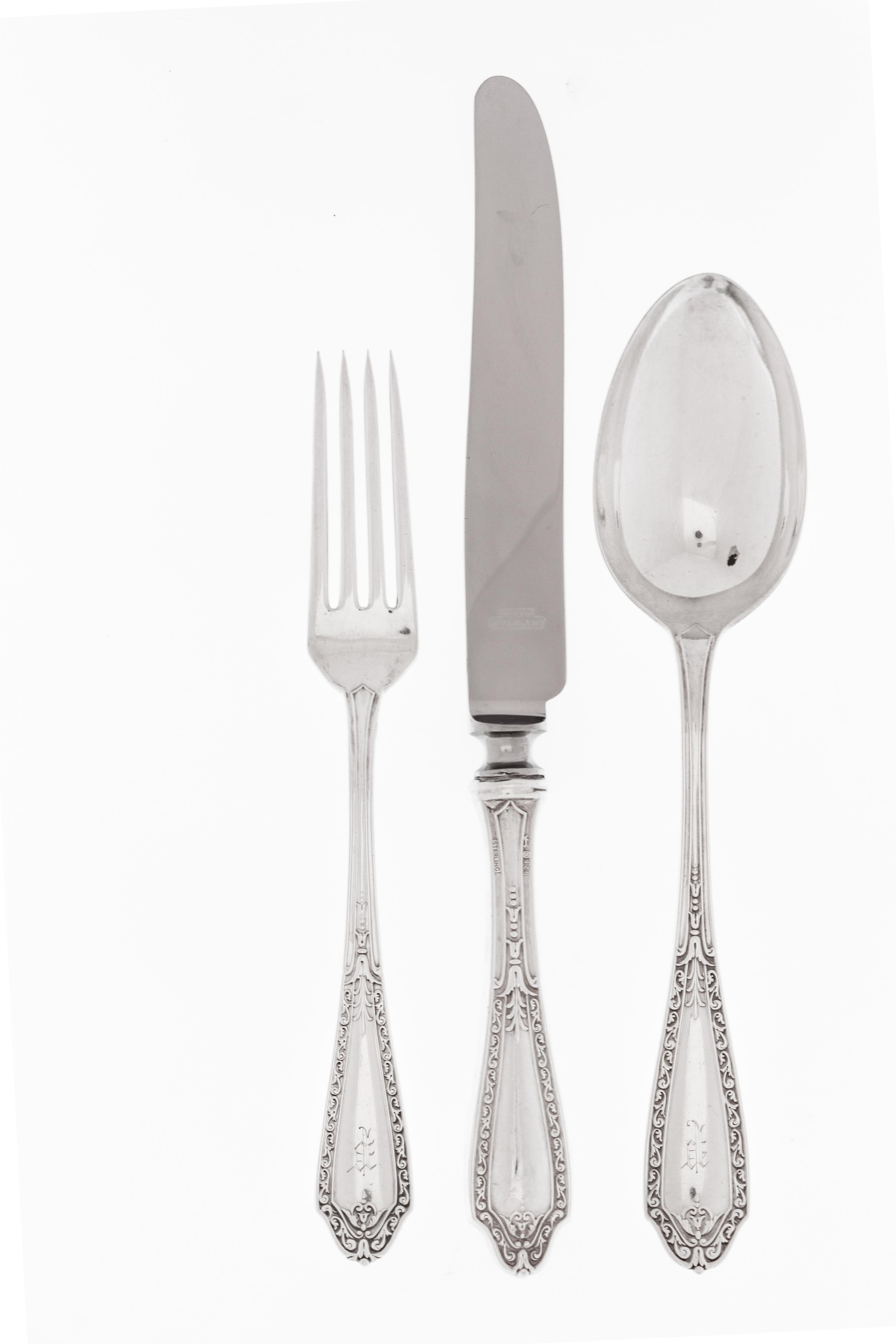An American Silver Flatware Service