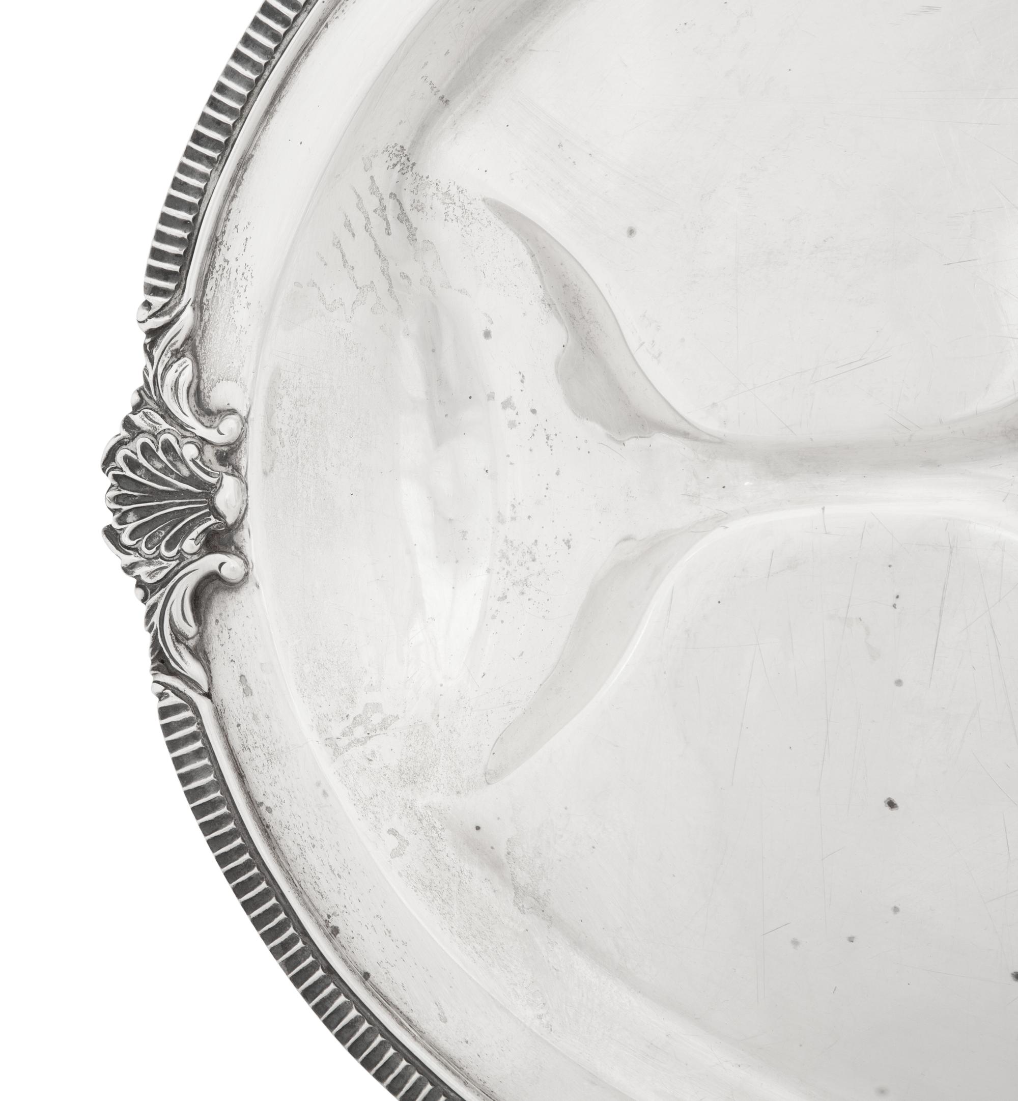 A Mexican Silver Well-and-Tree Serving Platter
