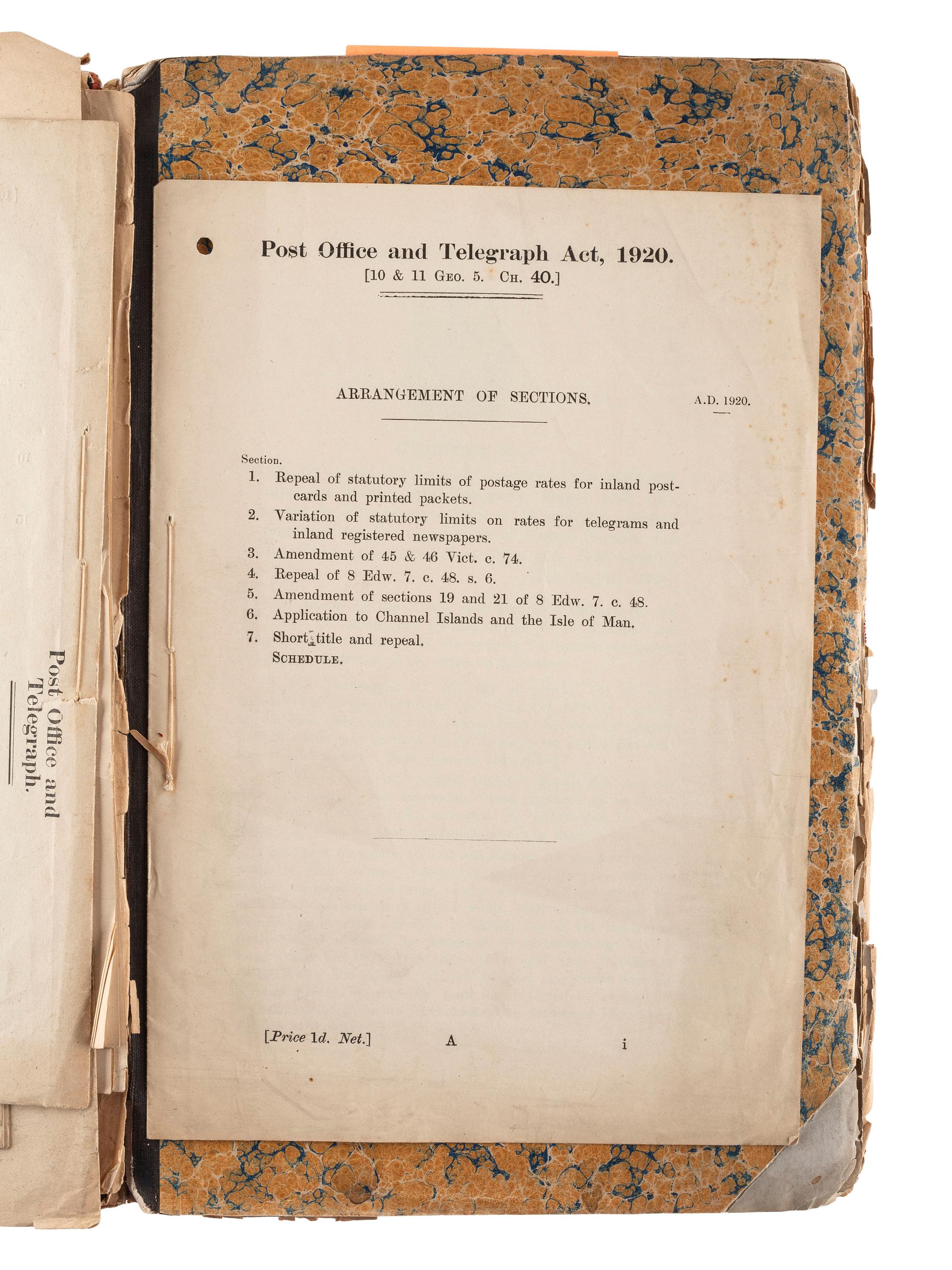 [SCIENCE & TECHNOLOGY]. A group of 2 telegraphy-related items, comprising: