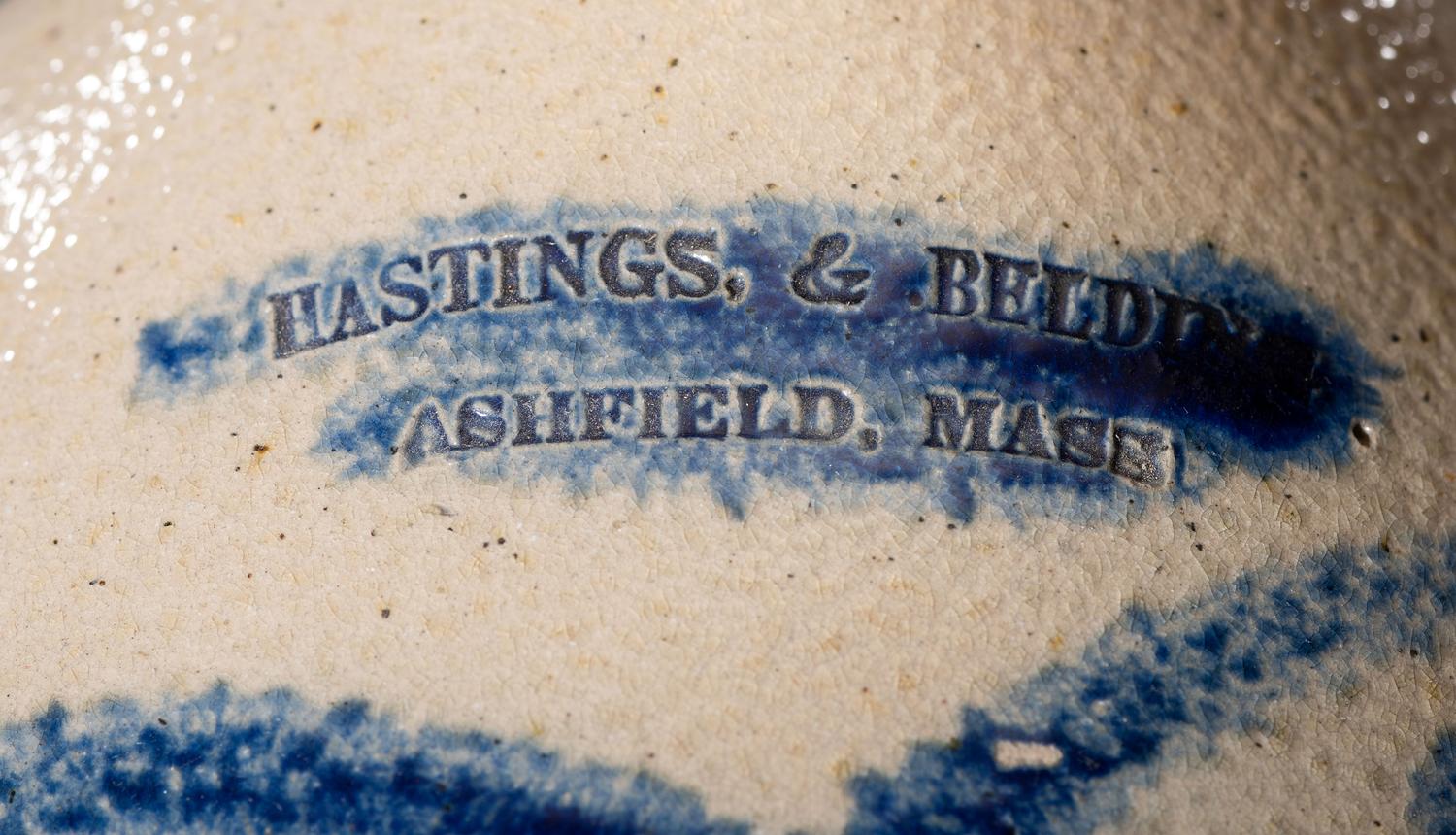 Two Cobalt-Decorated Stoneware One Gallon Jugs