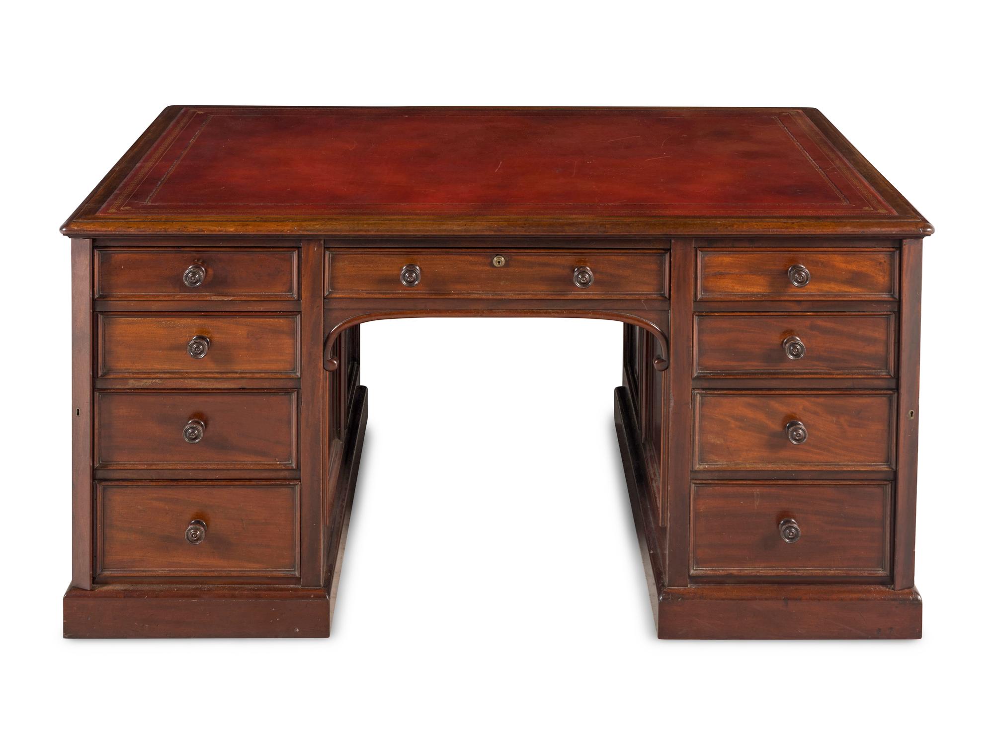 A Regency Mahogany Partner's Desk