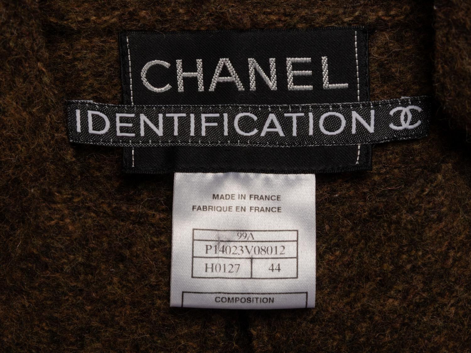 Chanel, Olive Felted Wool Jacket