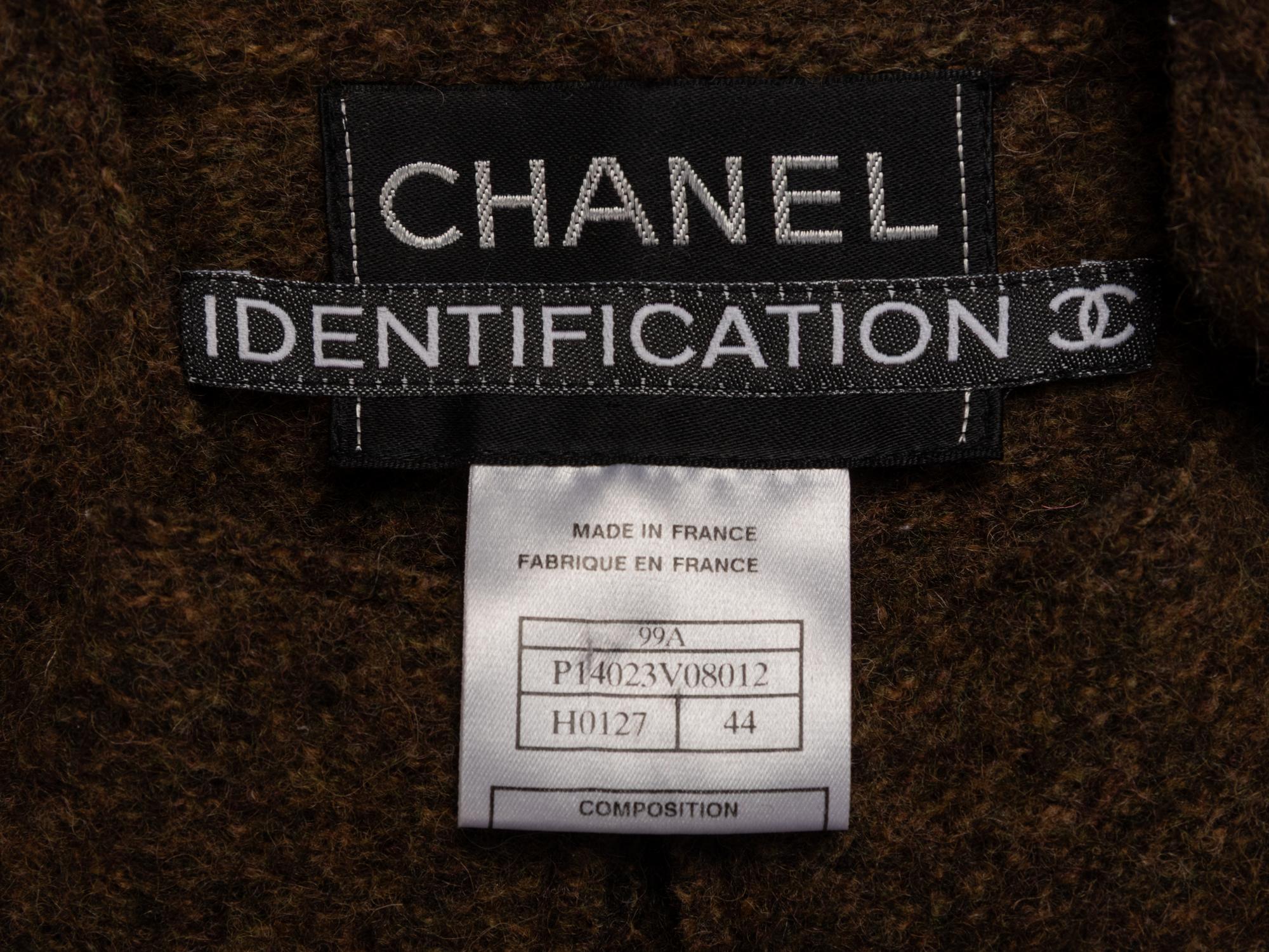 Chanel, Olive Felted Wool Jacket