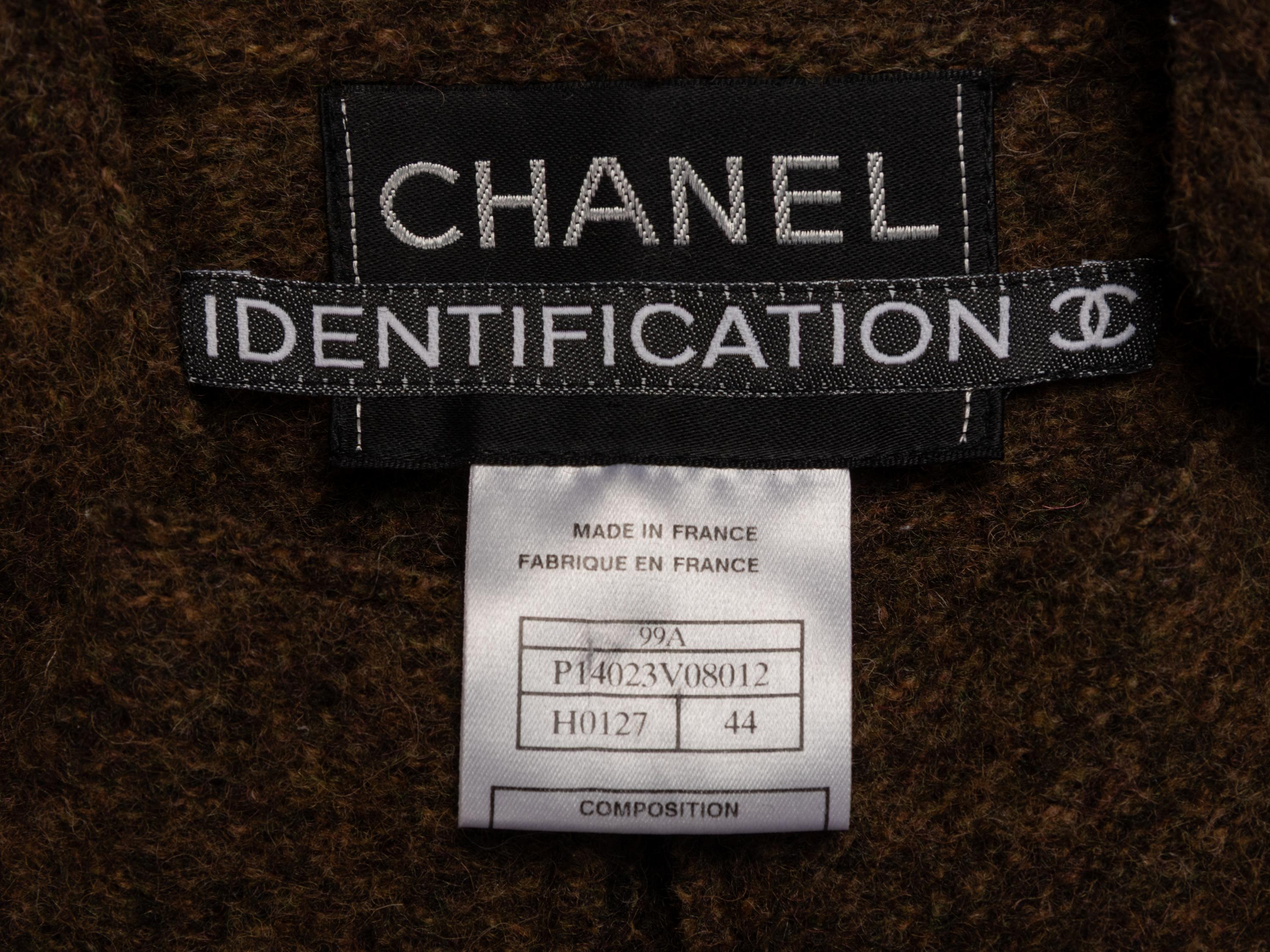 Chanel, Olive Felted Wool Jacket