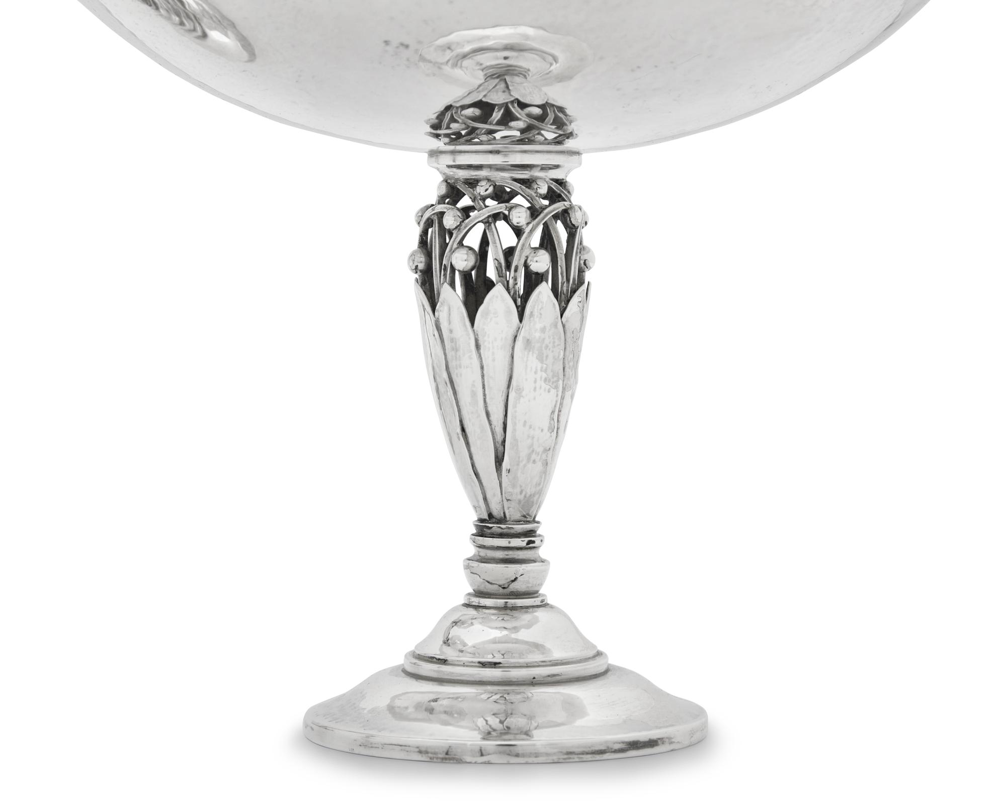 A Set of Three Georg Jensen Silver Compotes