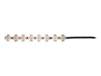 Navajo Stamped Sterling Silver Cross Concha Belt