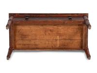 A Classical Country Grain Painted Pine and Maple Two-Drawer Console