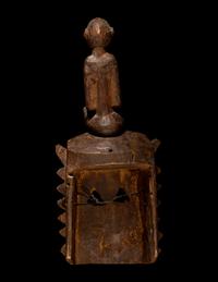Two Dogon Wood Masks with Figures