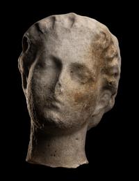 A Roman Marble Head of a Woman