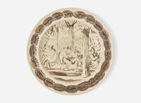 A Wedgwood Thérèse Lessore Decorated Queensware Plate, UK, circa 1921