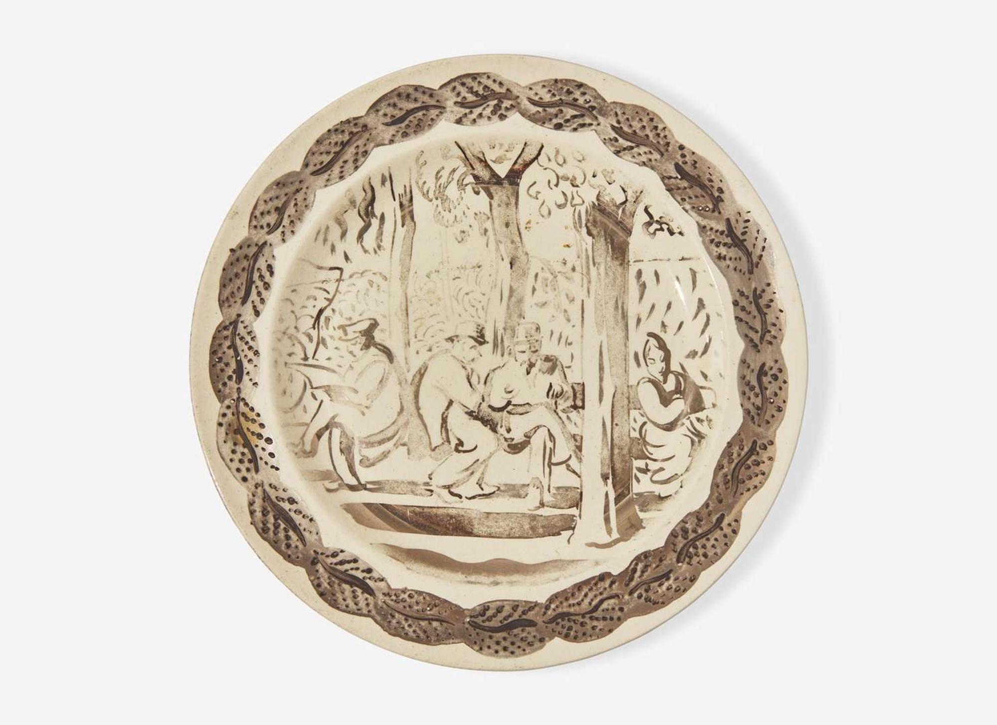 A Wedgwood Thérèse Lessore Decorated Queensware Plate, UK, circa 1921