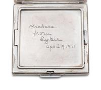 A Tiffany & Co. Silver, 14-Karat Gold and Gemstone-Inset Compact