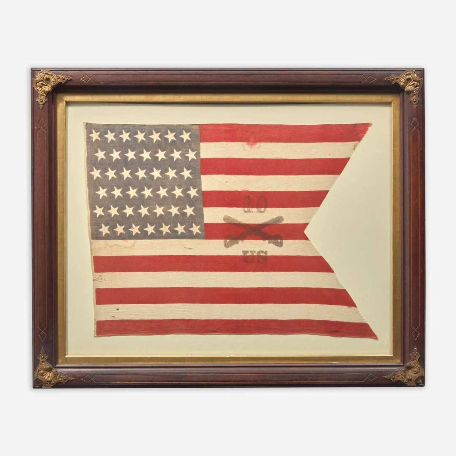 A 42-Star 10th Cavalry Regiment American National Parade Guidon 1889-1891