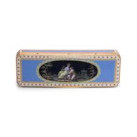 A Gold and Enamel Toothpick Holder