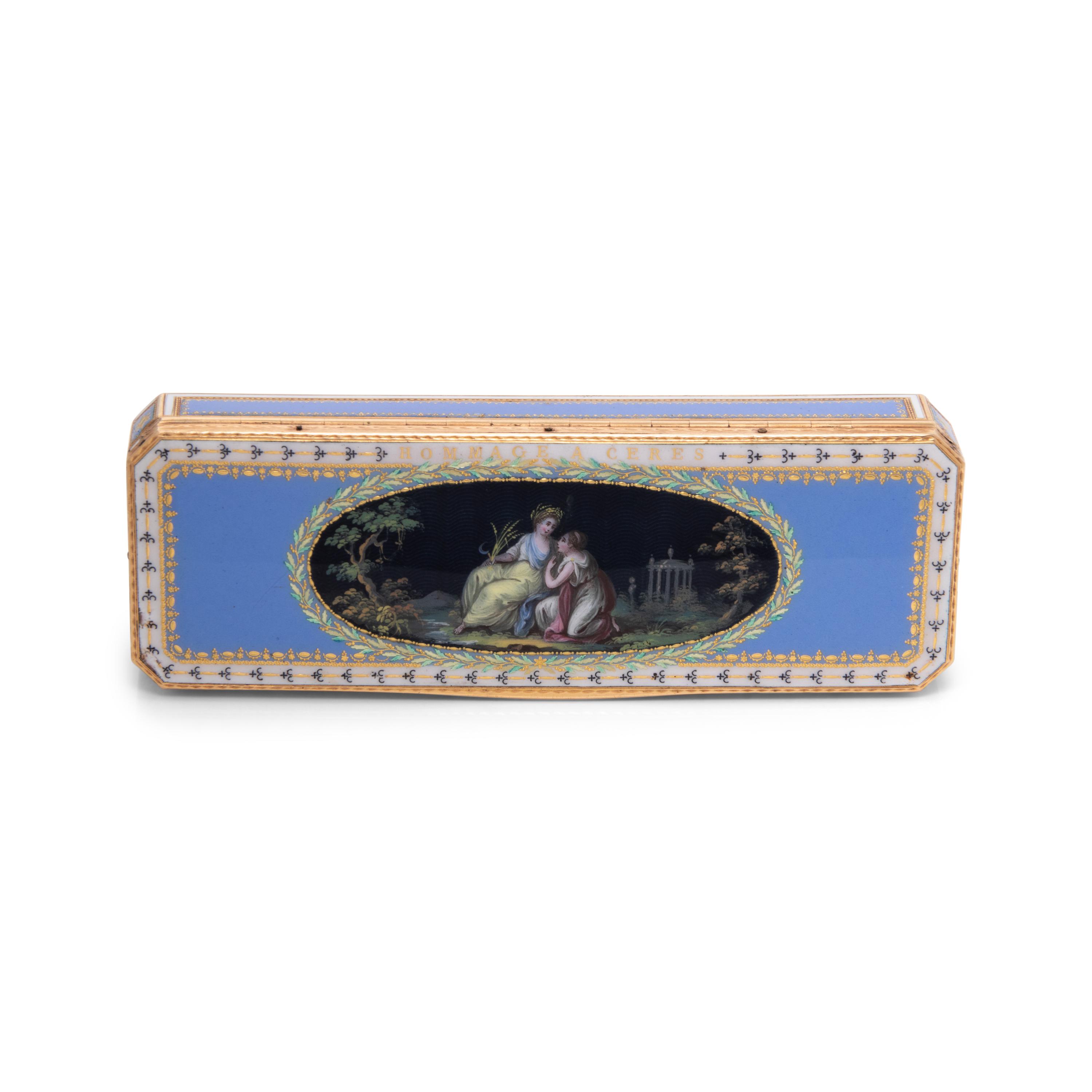 A Gold and Enamel Toothpick Holder