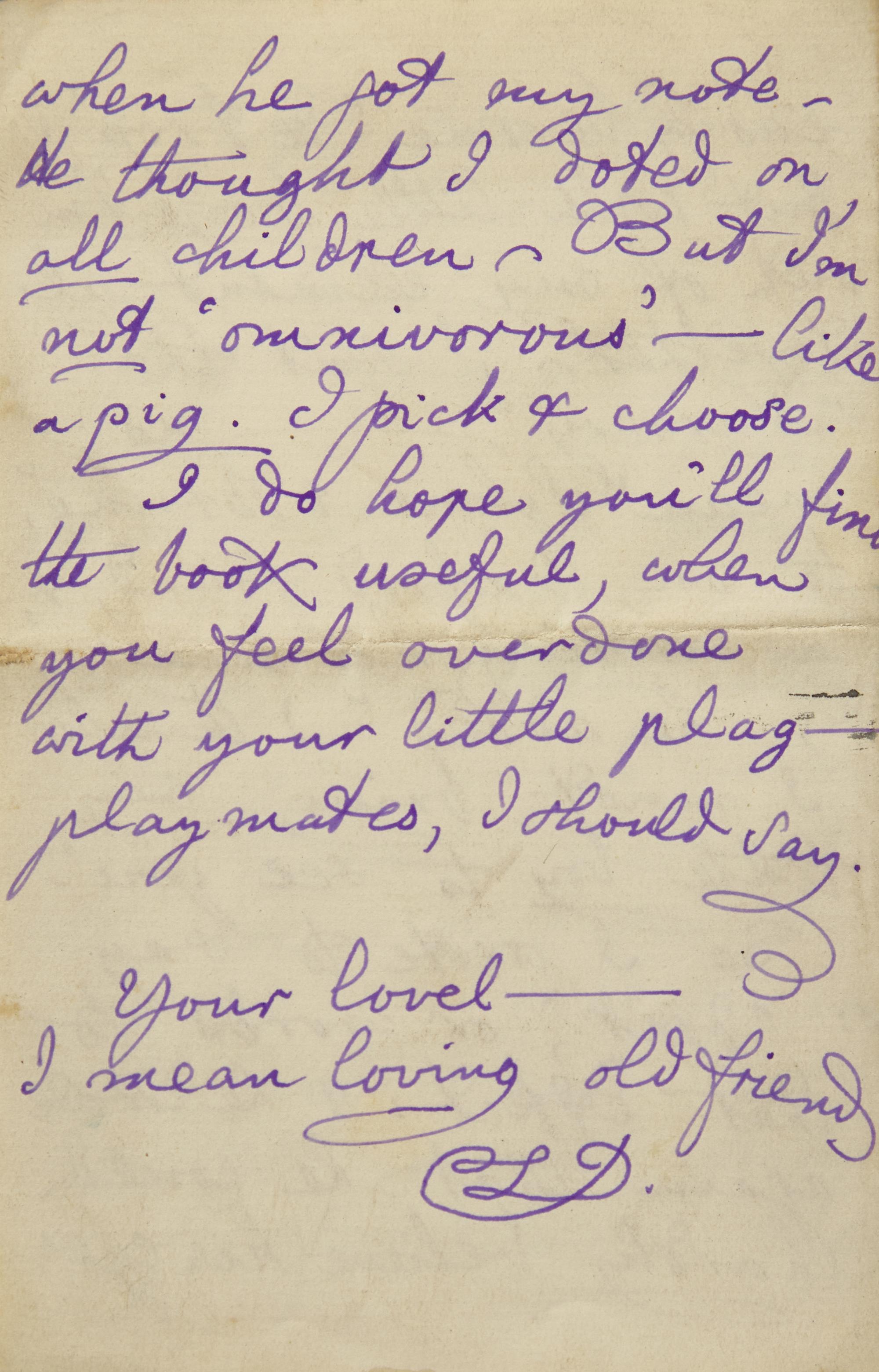 [Literature] Carroll, Lewis (Charles Lutwidge Dodgson). Autograph Letter, signed