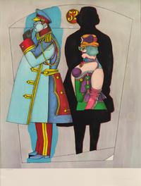 Richard Lindner, (American/German, 1901-1978), Fun City, 1971 (portfolio of fourteen together with original plexiglass portfolio box, j