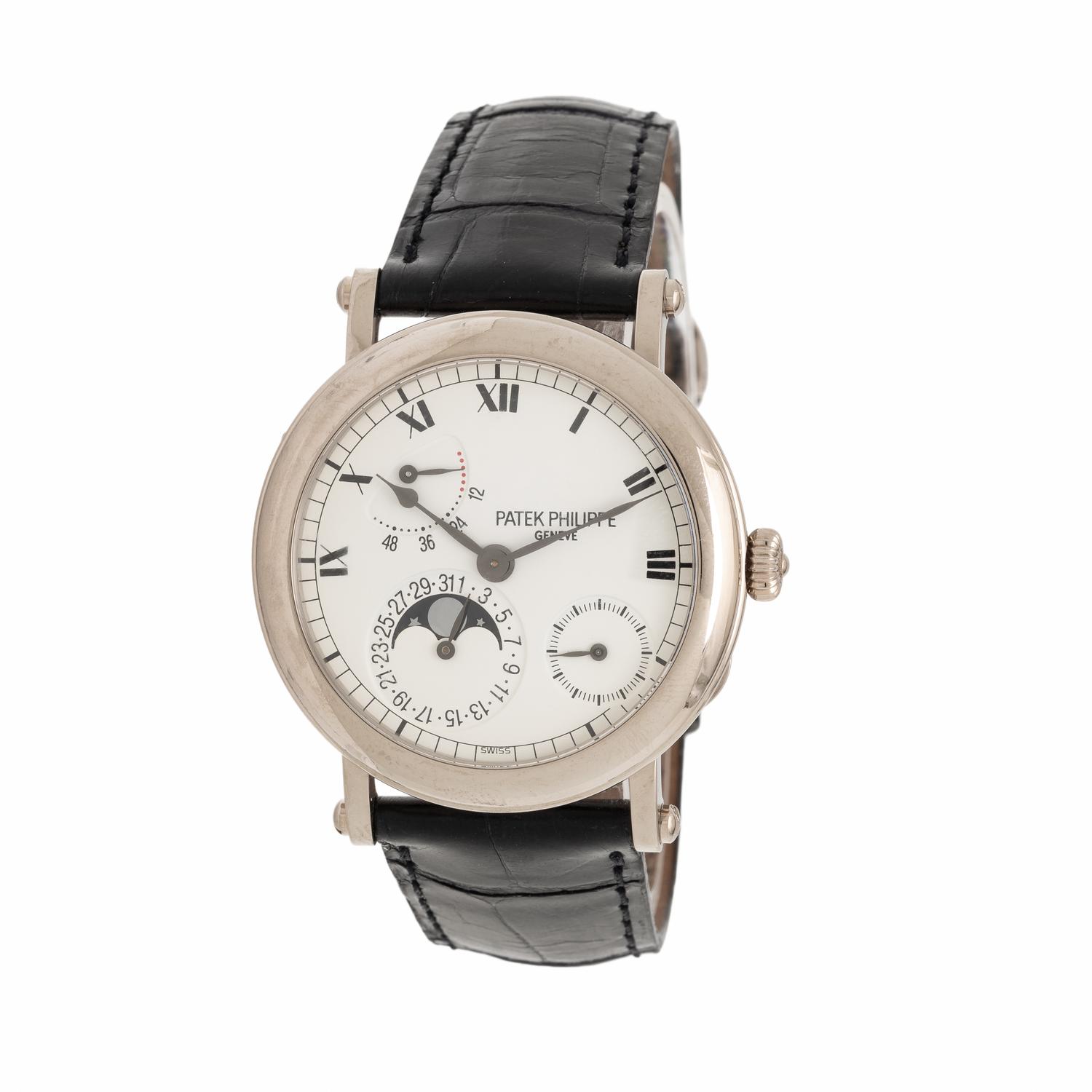 Patek Philippe, Ref. 5054G, 18K White Gold Annual Calendar with Power Reserve and Moonphase, with Box & Papers