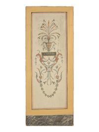 A Set of Five Neoclasscial Style Wallpaper Panels