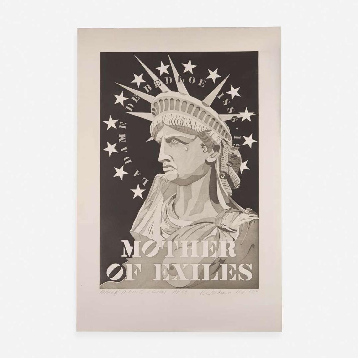 Robert Indiana (American, 1928-2018) Mother of Exiles (Black)