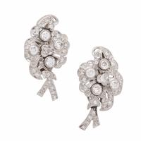 Diamond and Platinum Earrings