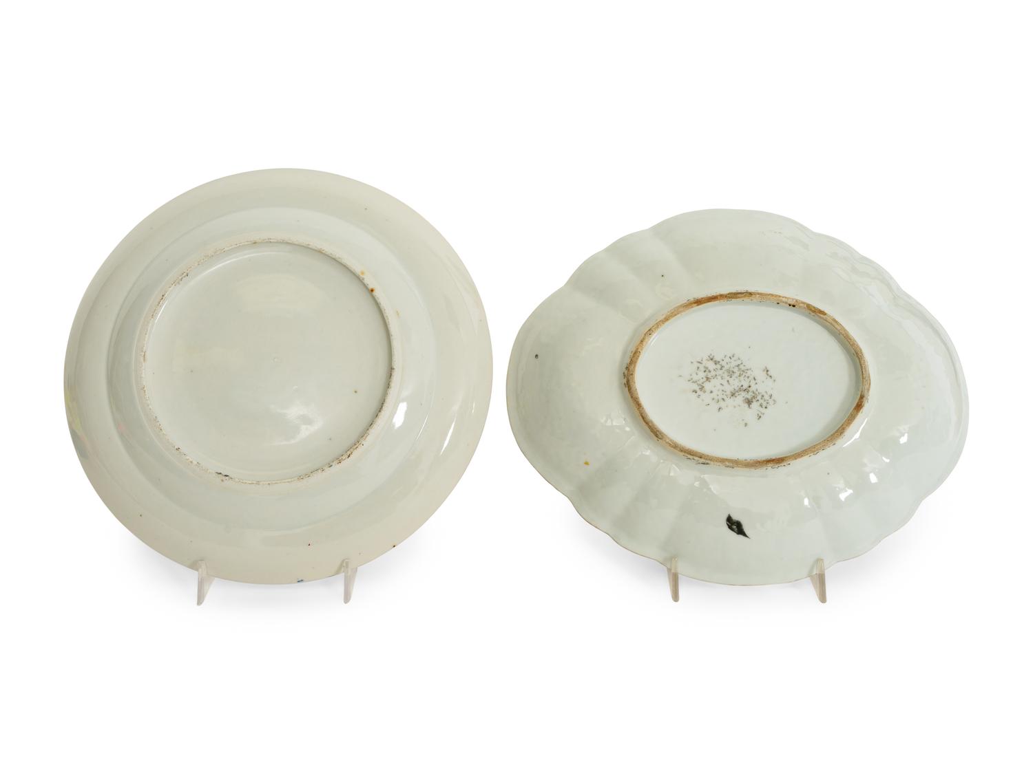 Two Chinese Export Rose Medallion Porcelain Articles