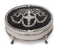 An Edwardian Tortoiseshell Mounted Silver Snuff Box