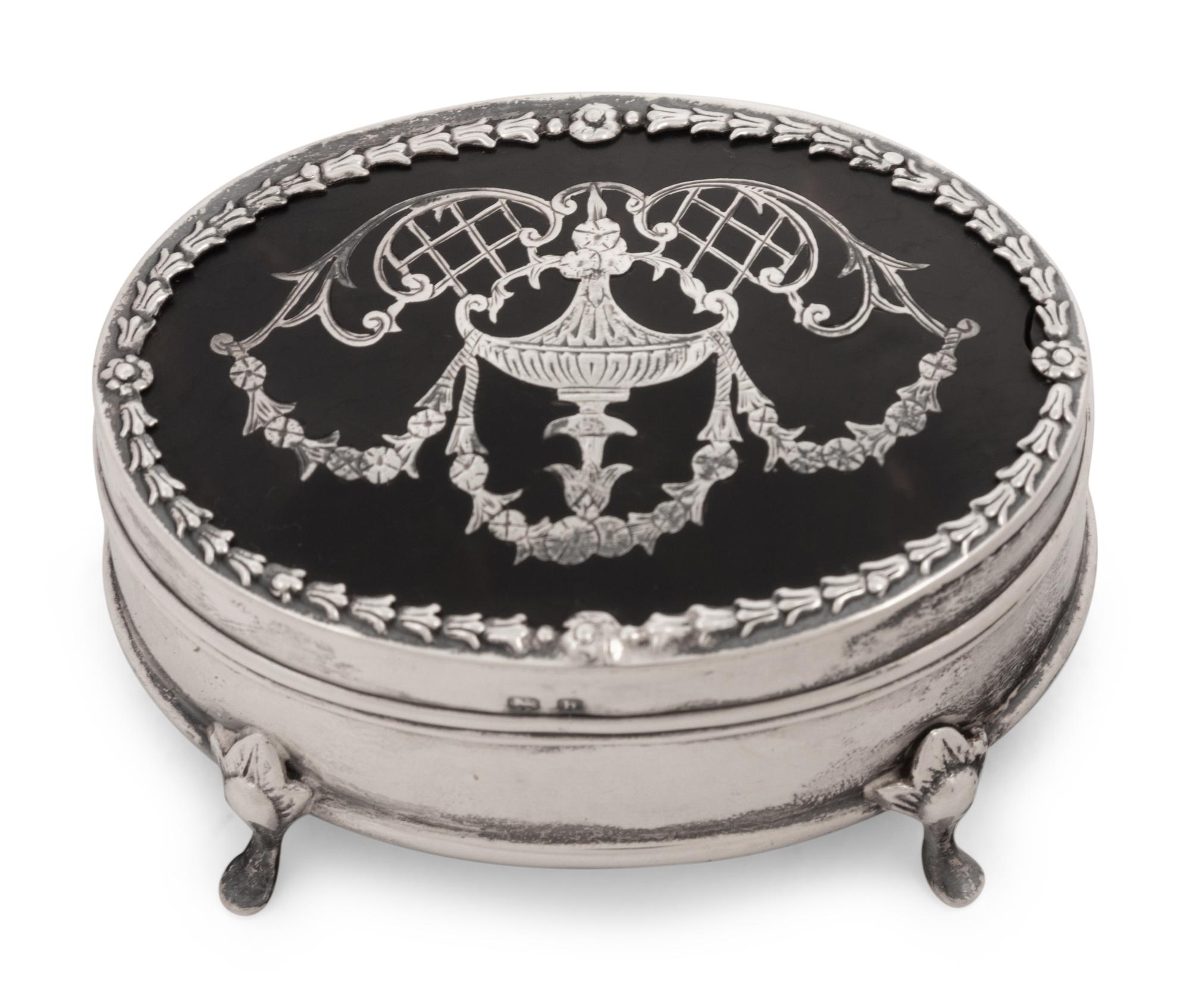 An Edwardian Tortoiseshell Mounted Silver Snuff Box