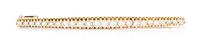 An 18 Karat Yellow Gold and Diamond Bar Brooch, 3.50 dwts.