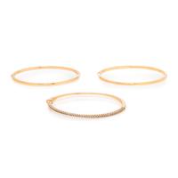Collection of Rose Gold Bangle Bracelets