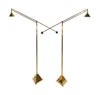 A Pair of Contemporary Brass Counter-Balance Reading Lamps