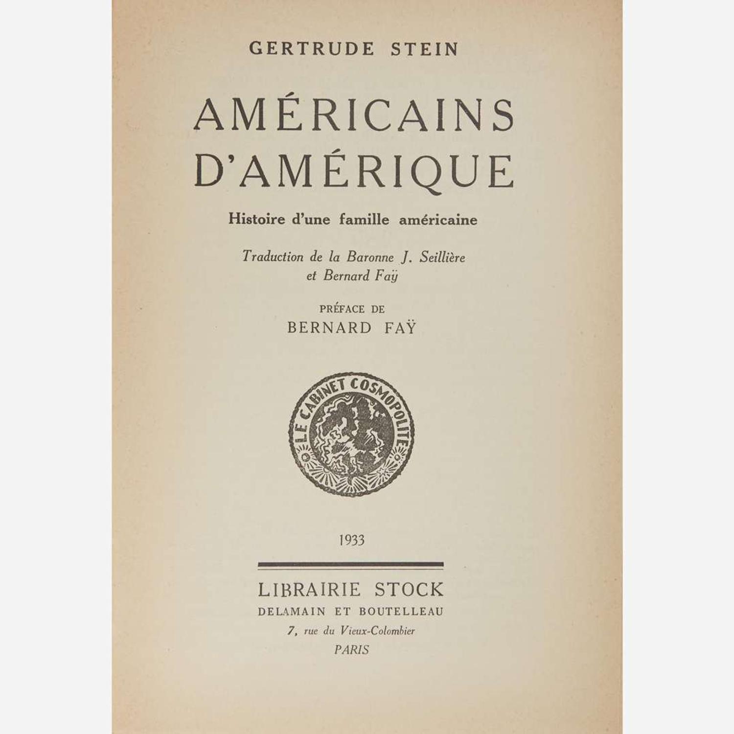 [Literature] Stein, Gertrude Group of 4 Editions of "The Making of Americans"