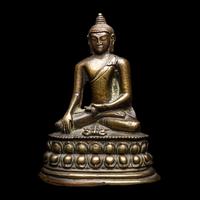 A Sino-Tibetan Bronze Buddha, 18th-19th Century 十八-十九世紀 銅坐佛